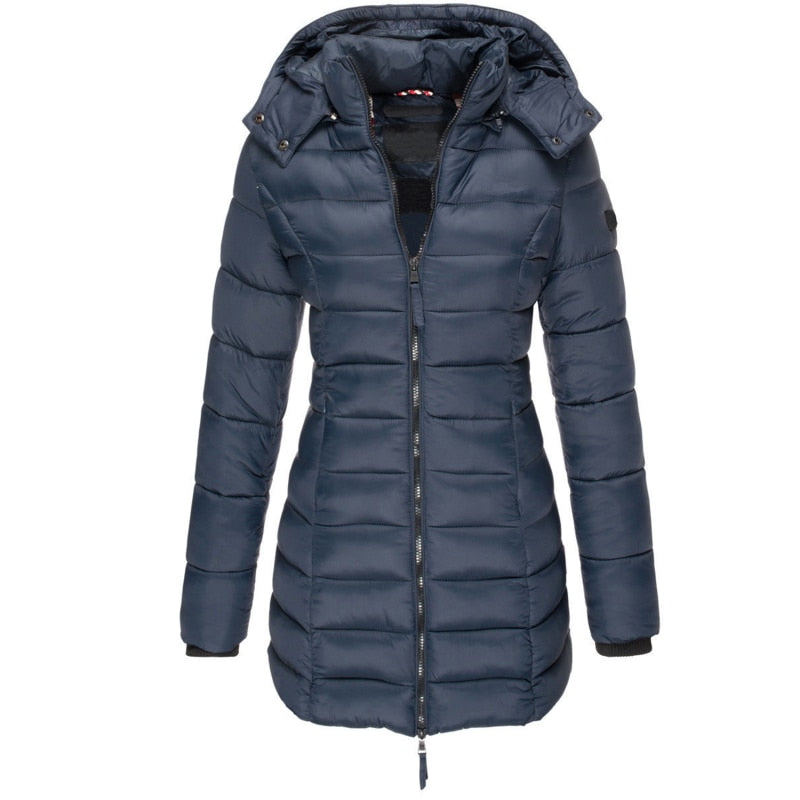 Women's Winter Puffer Coat with Hood