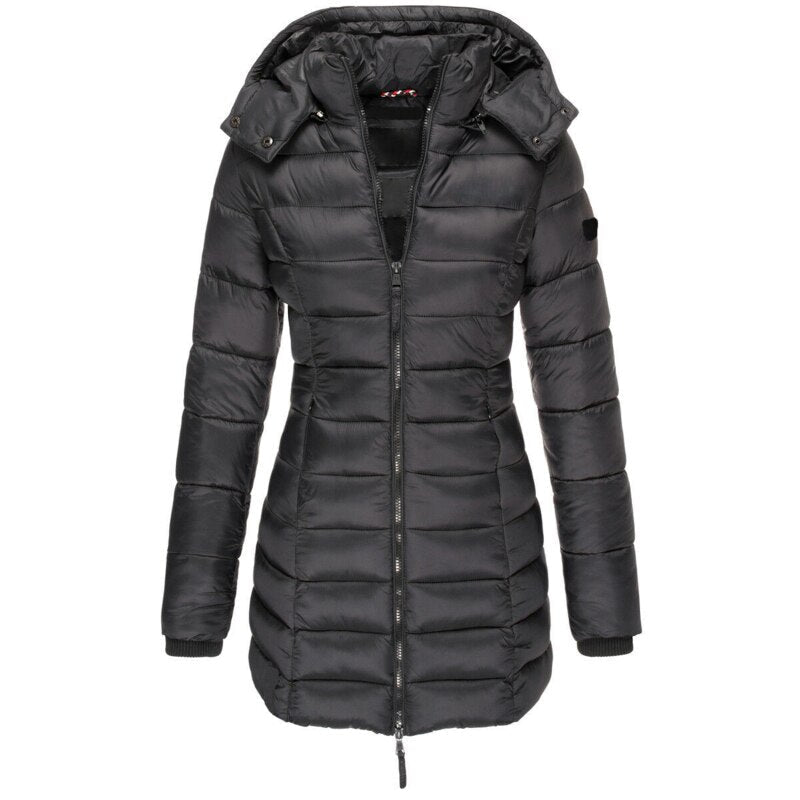 Women's Winter Puffer Coat with Hood