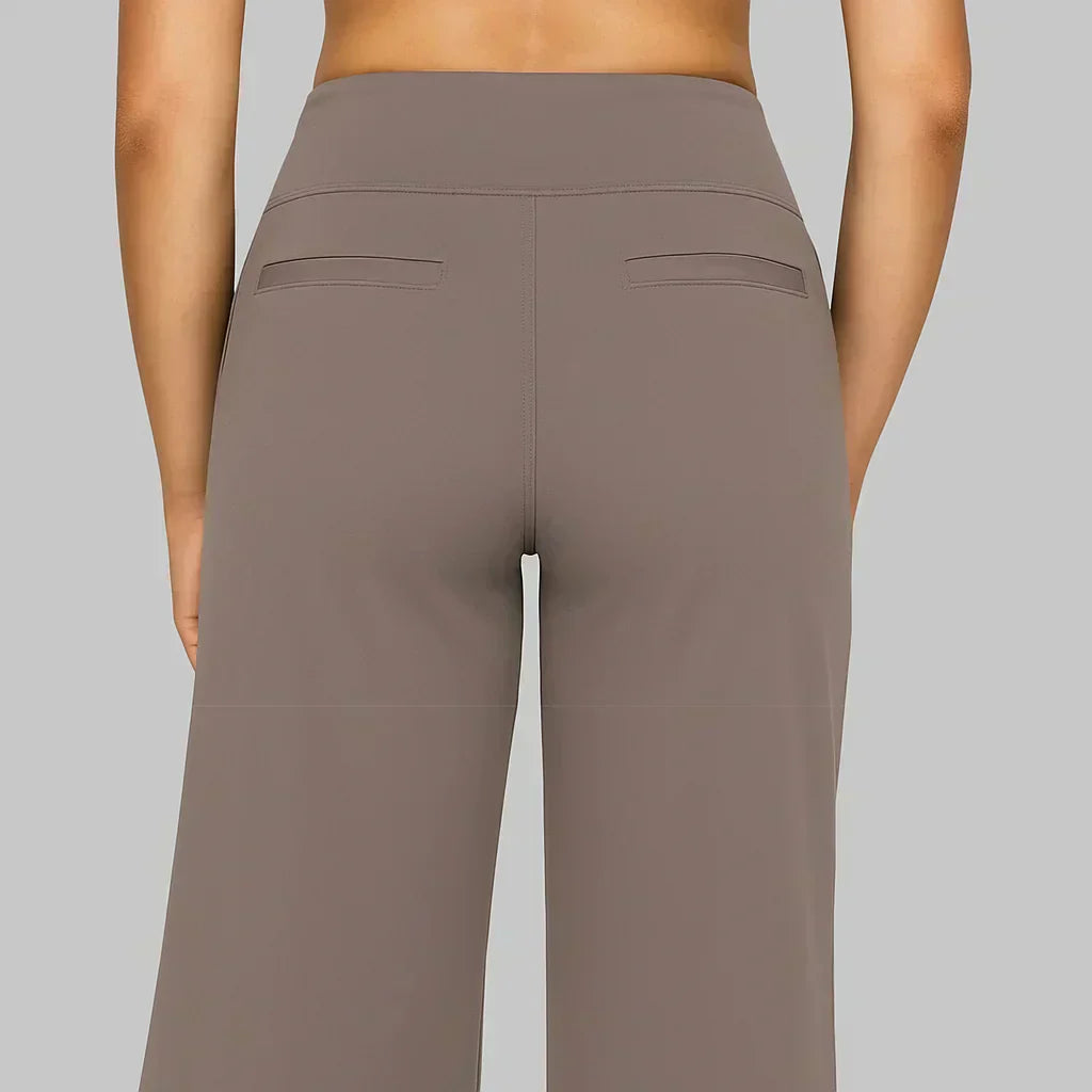 Lena | Soft Stretch Wide-Leg Trousers