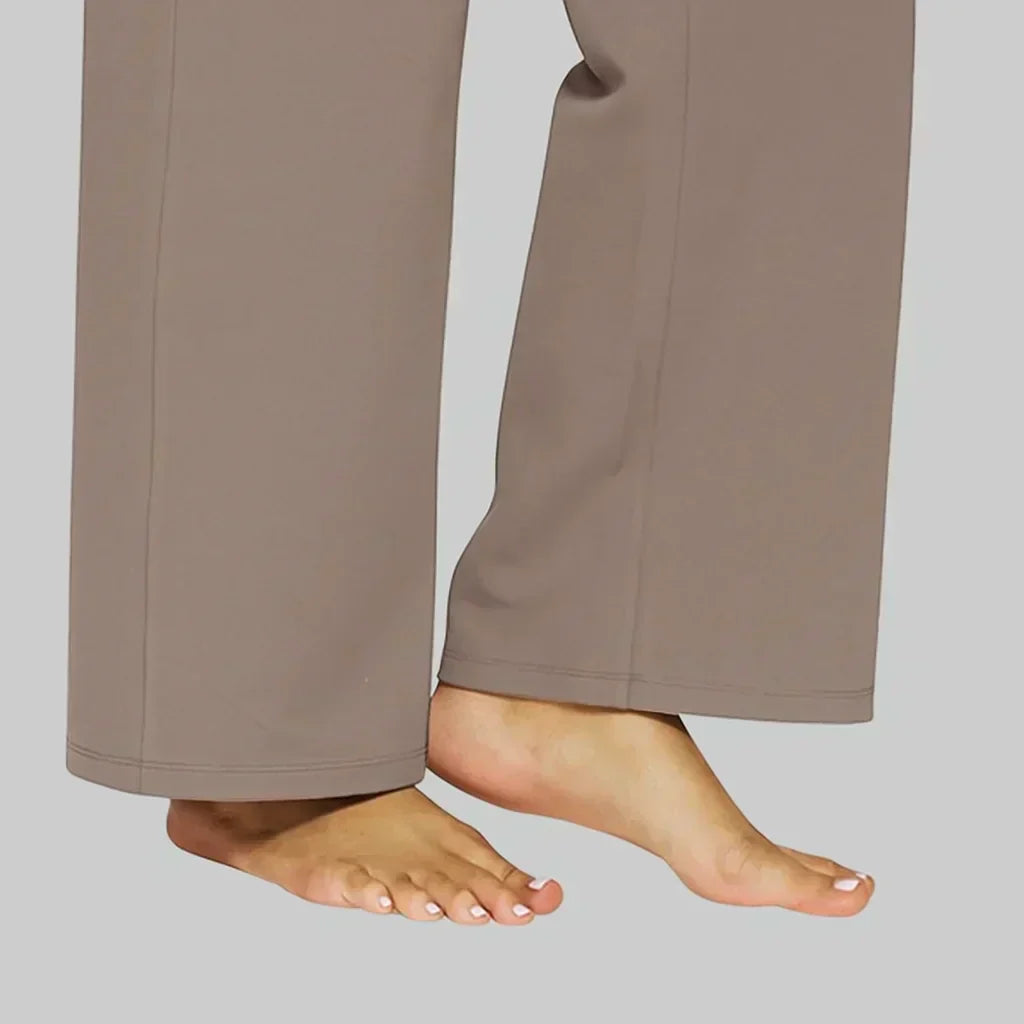 Lena | Soft Stretch Wide-Leg Trousers
