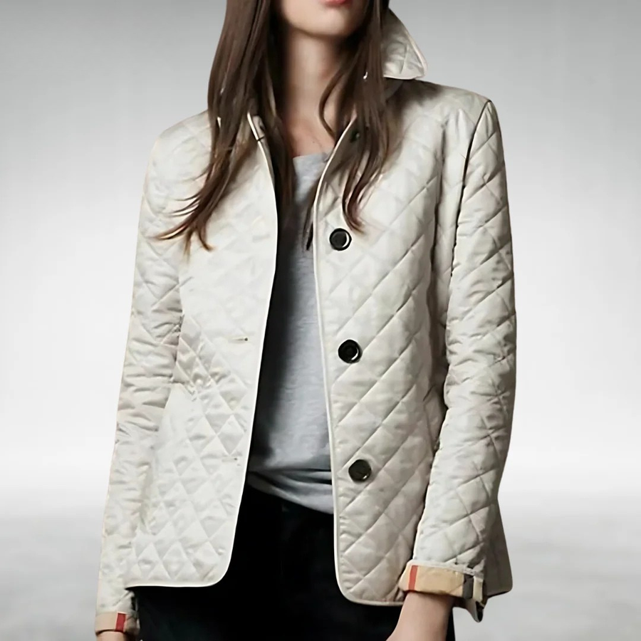 Quilted Lightweight Jacket with Zip-Front Closure