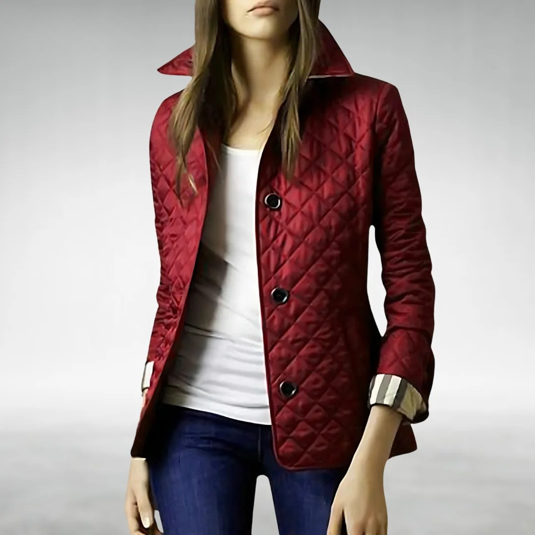 Quilted Lightweight Jacket with Zip-Front Closure