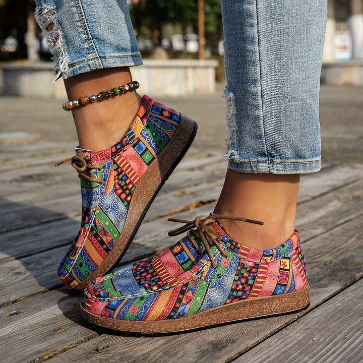 Prudence | Colourful Retro Lace-Up Shoes