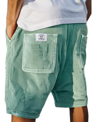 Harold | Velvet-Touch Tailored Shorts - Green