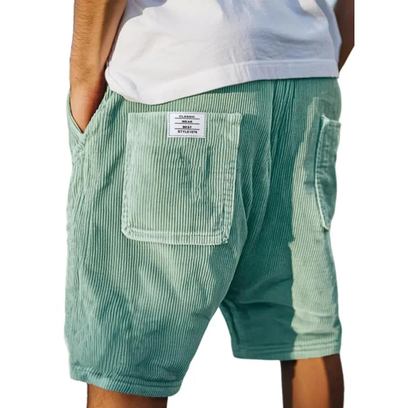 Harold | Velvet-Touch Tailored Shorts - Green