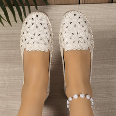 Violet | Floral Embroidered Comfort Ballet Flat