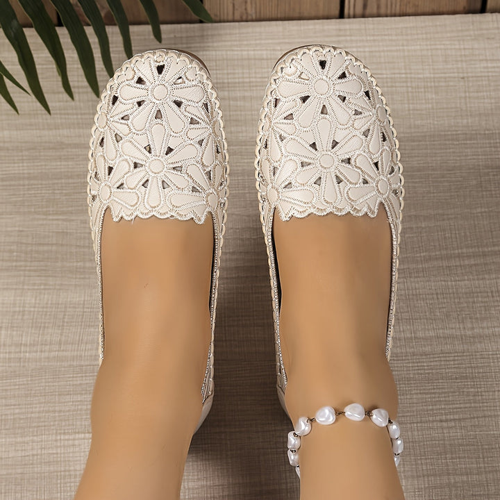 Violet | Floral Embroidered Comfort Ballet Flat