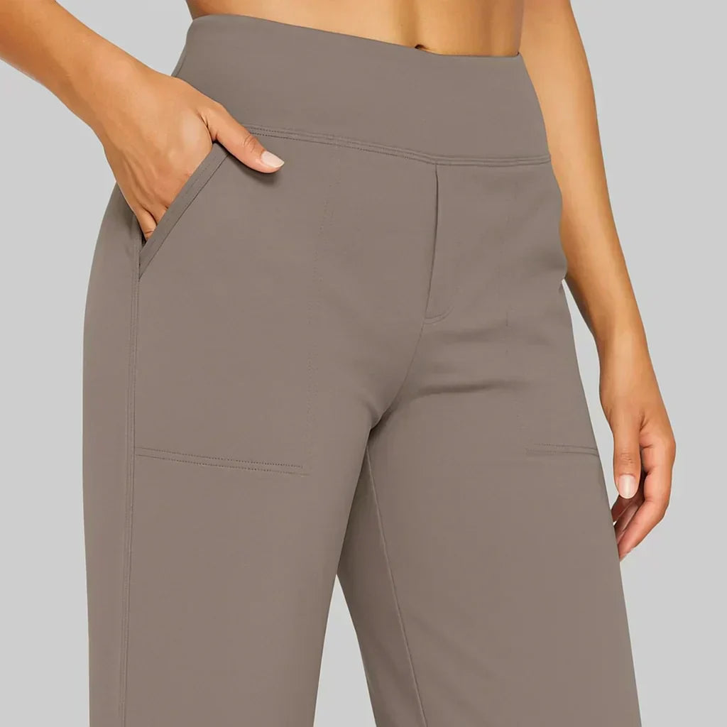 Lena | Soft Stretch Wide-Leg Trousers