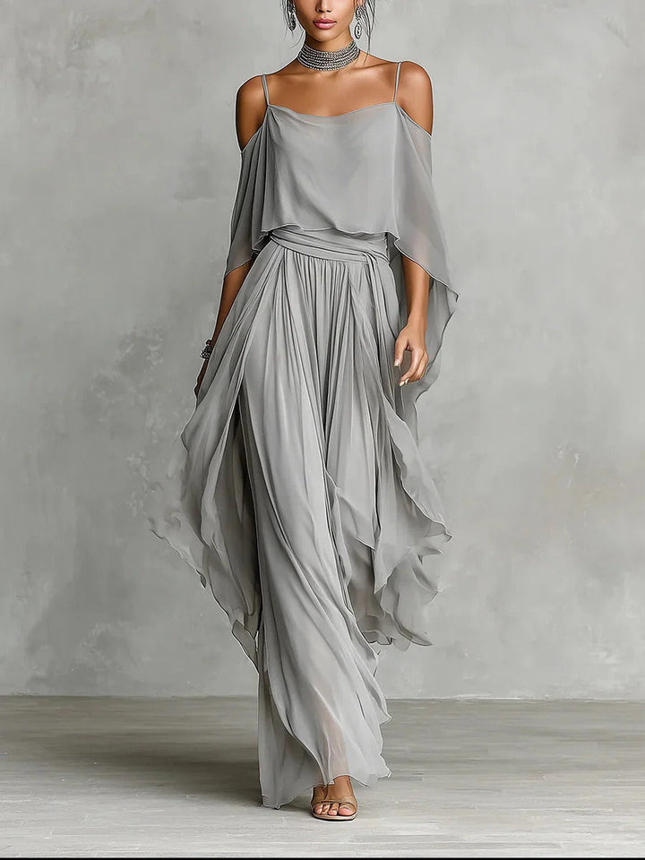 Arabella | Draped Chiffon Maxi Dress