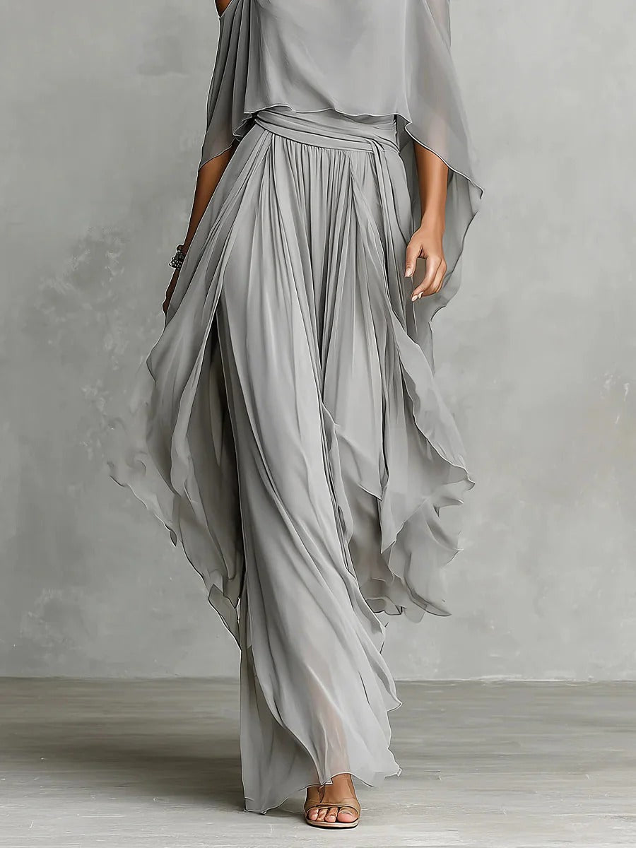Arabella | Draped Chiffon Maxi Dress