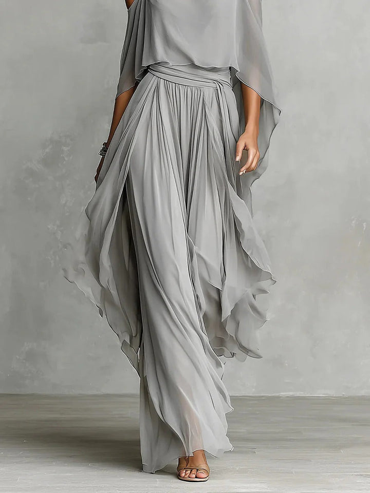 Arabella | Draped Chiffon Maxi Dress