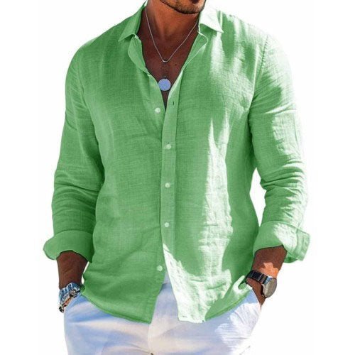 Nigel | Elegant Breathable Shirt - Army Green