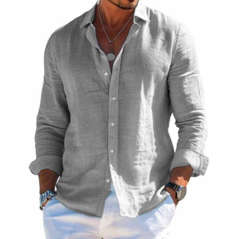 Nigel | Elegant Breathable Shirt - Grey