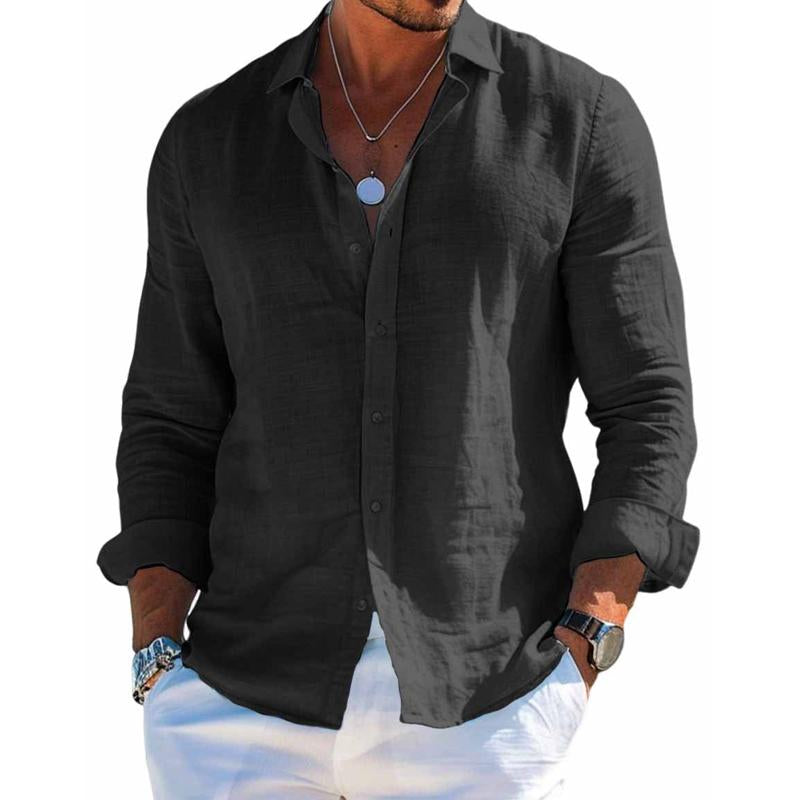 Nigel | Elegant Breathable Shirt - Navy Blue