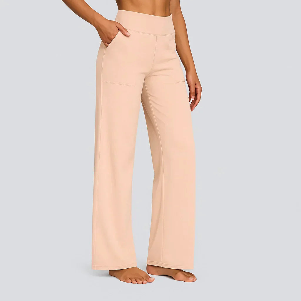 Lena | Soft Stretch Wide-Leg Trousers