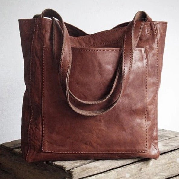 Structured Vintage Shoulder Bag with Top Handle
