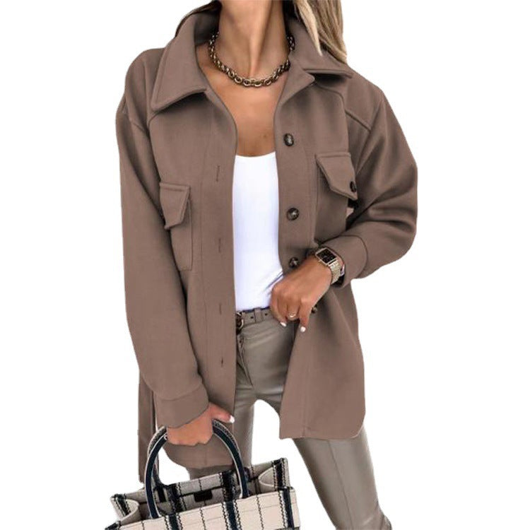 Women's Casual Button-Up Cagoule Jacket