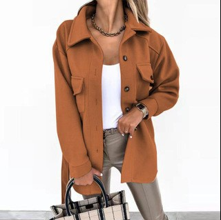 Women's Casual Button-Up Cagoule Jacket