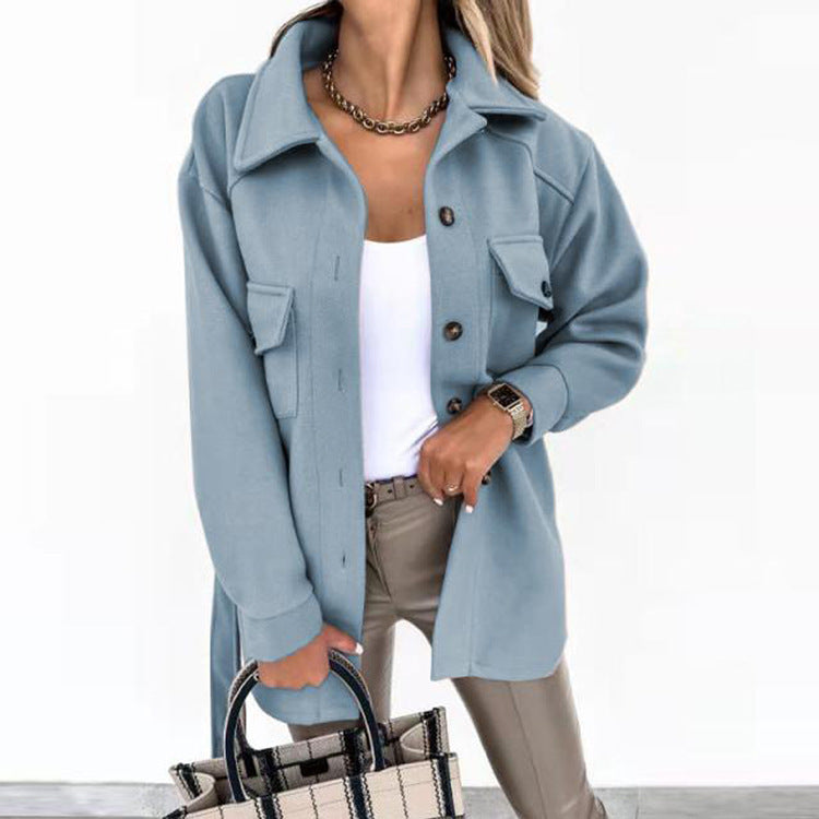 Women's Casual Button-Up Cagoule Jacket
