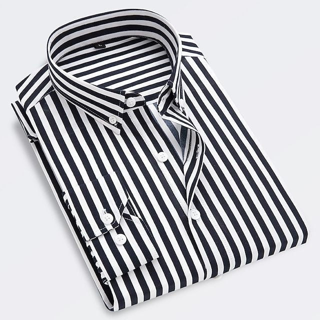 Geoffrey Classic Striped Summer Shirt - Black