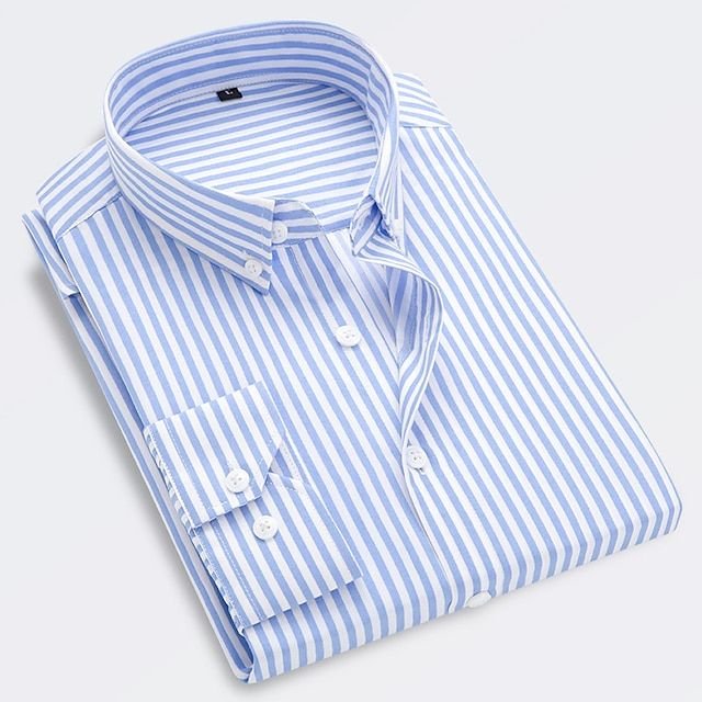 Geoffrey Classic Striped Summer Shirt - Light Blue