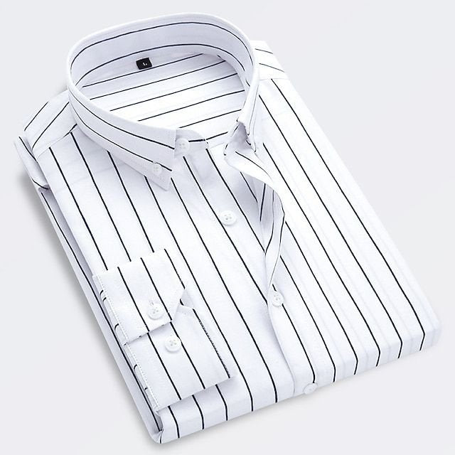 Geoffrey Classic Striped Summer Shirt - White