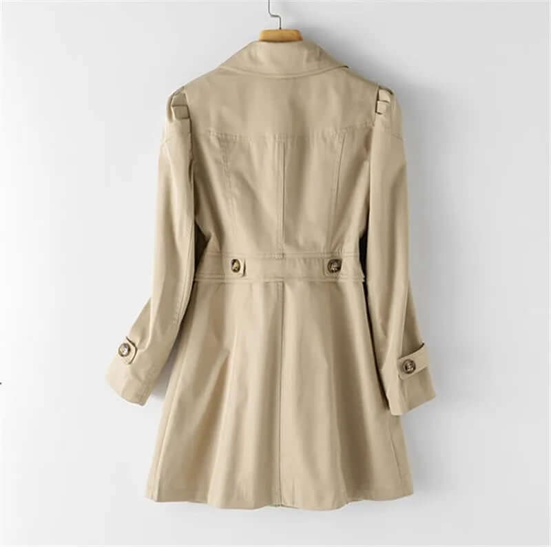 Women's Classic Trench Coat with Belted Waist
