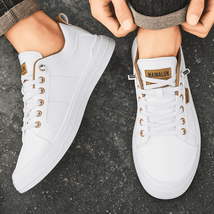 Derek | Classic Lace-Up Everyday Shoe - White