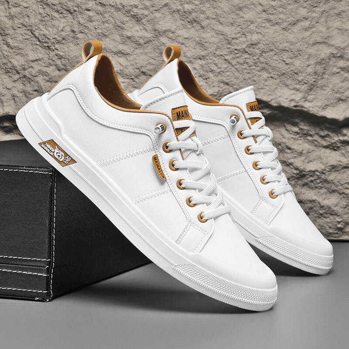 Derek | Classic Lace-Up Everyday Shoe - White