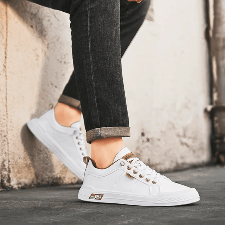 Derek | Classic Lace-Up Everyday Shoe - White