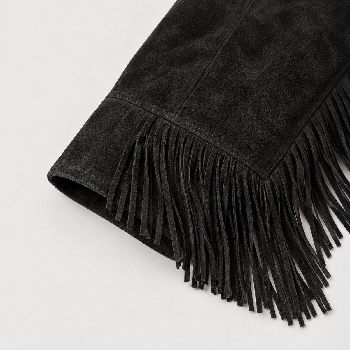 Cropped Western Fringe Jacket with Notched Lapels