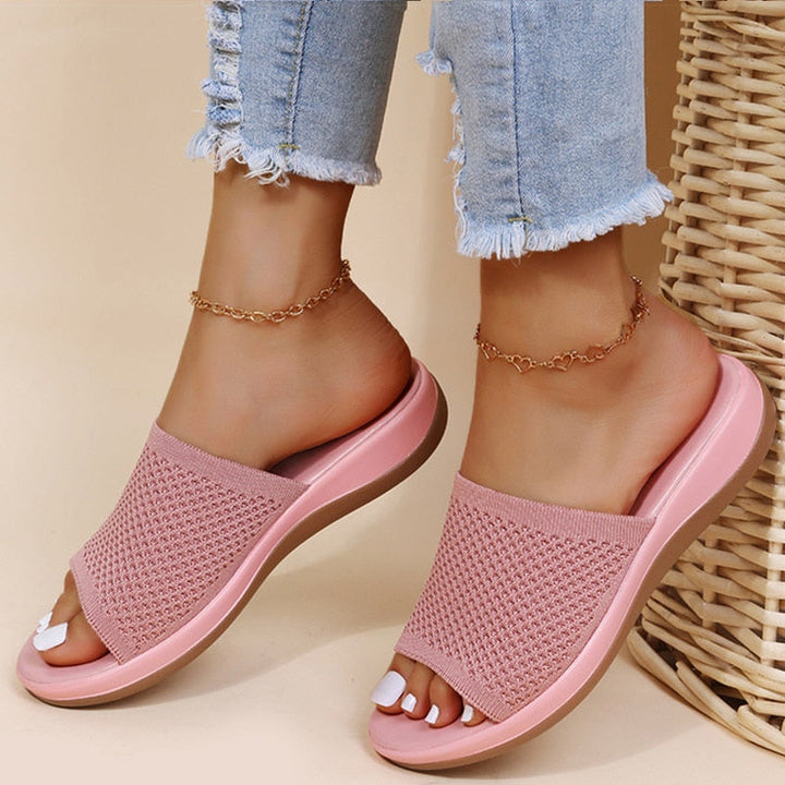 Mona | Breathable Orthopaedic Wedge Sliders